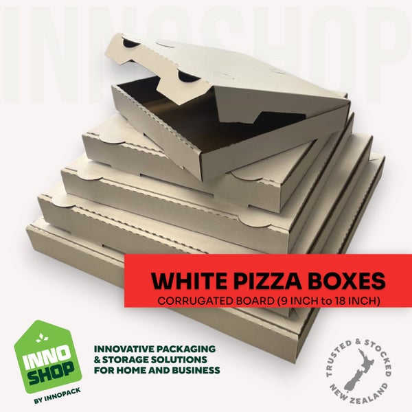 WHITE PIZZA BOX 9 INCH (100/CTN) $0.70 each