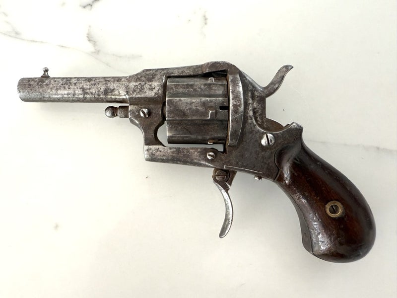 Antique Belgian 7mm Pinfire Revolver – 1800s 6 Shot Fully Functioning Action Carousel 2