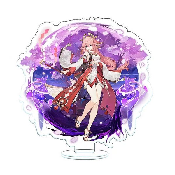 Genshin Yae Miko Acrylic Standee 15cm Sakura Fox - EB131L Carousel 1