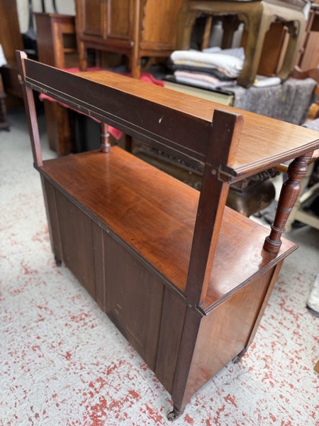 An Antique Solid Mahogany Dumb Waiter Carousel 20