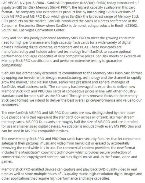 Rare! SanDisk 2G Long Memory Stick MS Duo SDMSV-2048 Carousel 4