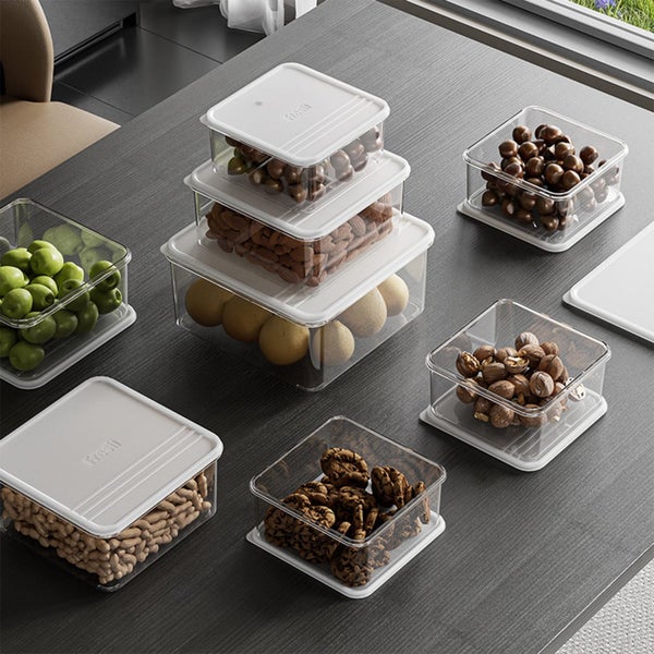 Kitchen Storage Organization, Stackable Refrigerator Cooler Sealed With Lid Carousel 1