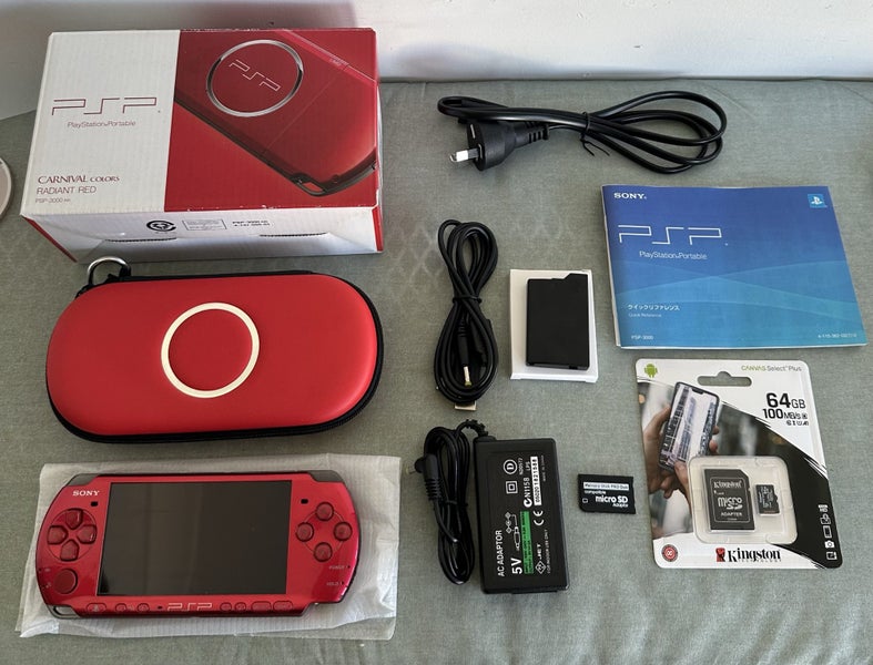 PSP 3000 – Carnival Red | 64GB | Fully Set Up | Boxed Carousel 1