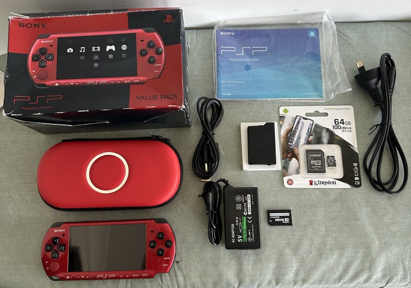 PSP 3000 – Radiant Red | 64 GB | Fully Set Up Carousel 1