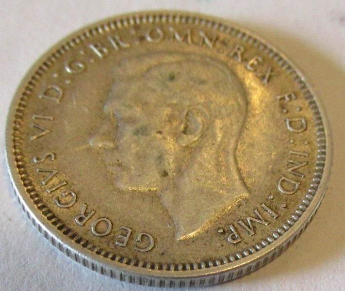 1942 Australian Sterling Silver Shilling Ram Head Reverse Design King George VI Carousel 2