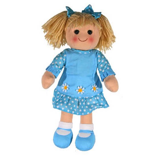 Hopscotch Lovely Soft Rag Doll Agnes Blue Dress Doll Large 35cm Carousel 1