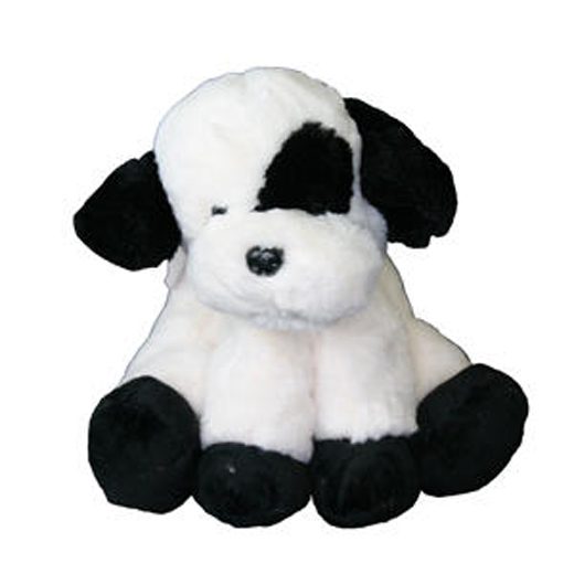 Hopscotch Lovely Soft Fluffy Connie Black and White Dog Large Carousel 1