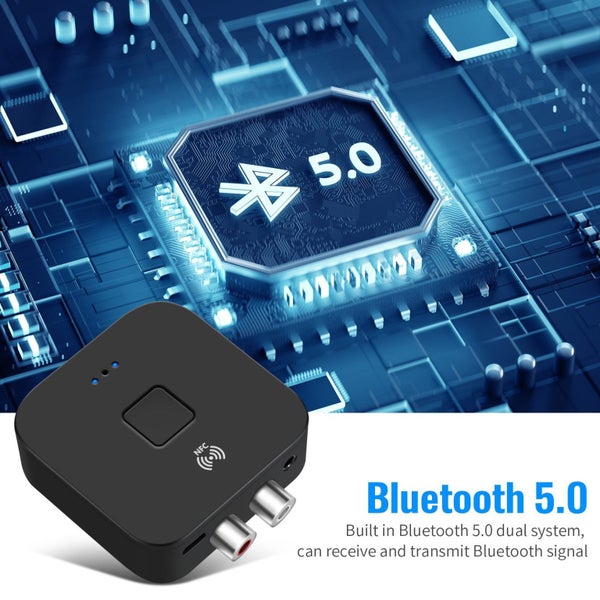 Bluetooth 5.0 Transmitter Receiver Wireless 3.5mm AUX NFC To 2 Audio Adapte Carousel 1