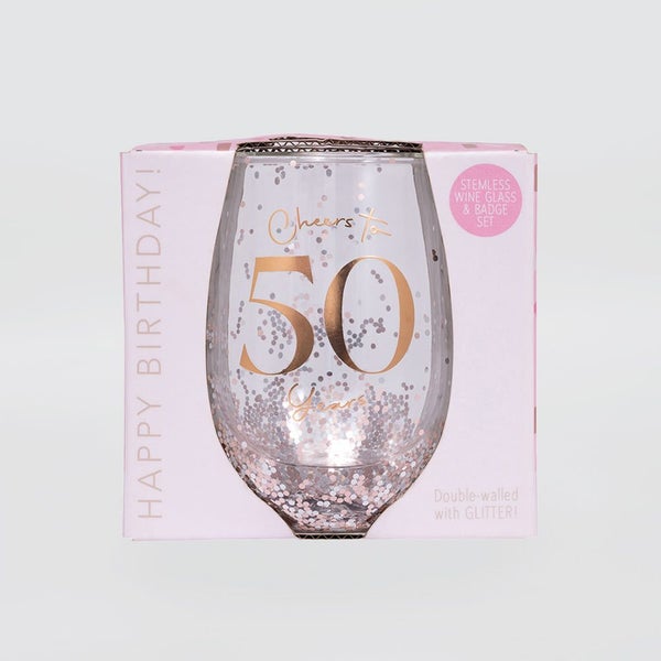 Glittery Stemless Glass - '50th' Carousel 2