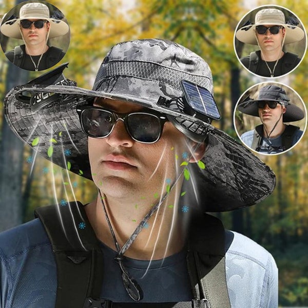 Wide Brim Sun Hat Men Women UV Protection Bucket Cap For Hiking Camping Fis Carousel 1