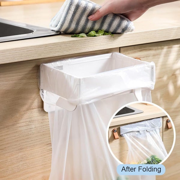 Space-Saving Foldable Trash Bag Holder, Wall Mounted Collapsible Garbage Ba Carousel 2
