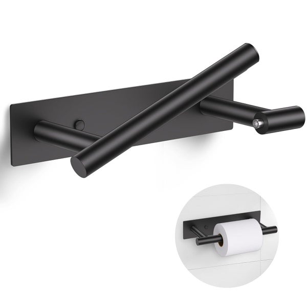 Stainless Steel Swivel Toilet Paper Holder Wall Mount Adhesive or Screw Install Carousel 1