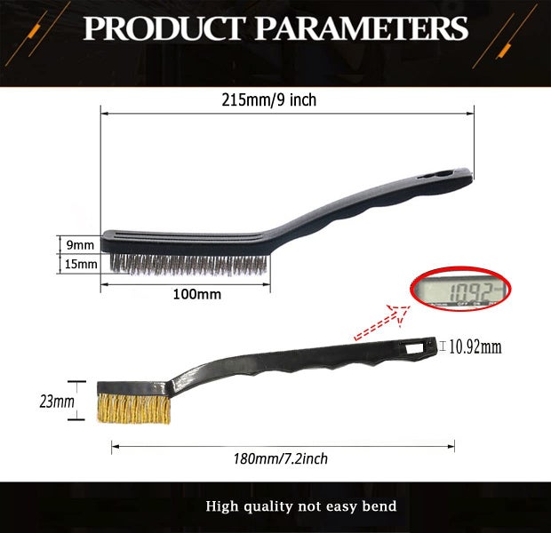 Wire Brush Brass Brush for Rust Removal Small Wire Brush Cleaning Welding S Carousel 2