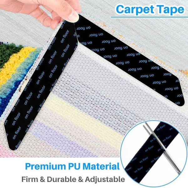 18 Pcs Carpet Tape Double Sided Rug Pad Corner Grippers Adhesive Rug Protec Carousel 2