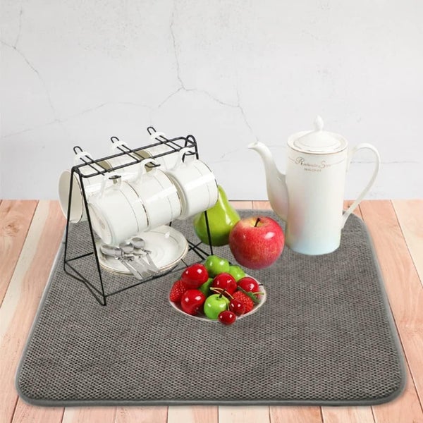 3PCS Microfiber Dish Drying Mat, Ultra Absorbent Drying Mat for Kitchen Cou Carousel 11