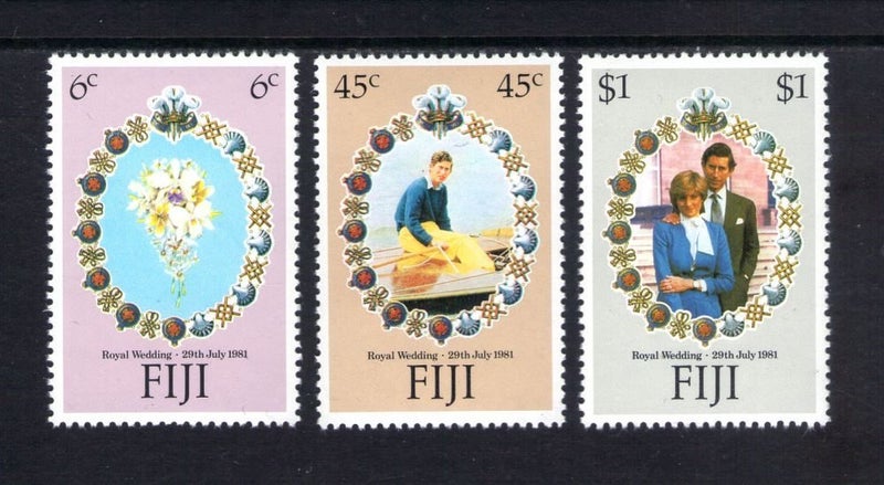 Fiji - 1981 Royal Wedding Set (3) - UHM - 612/4 Carousel 1