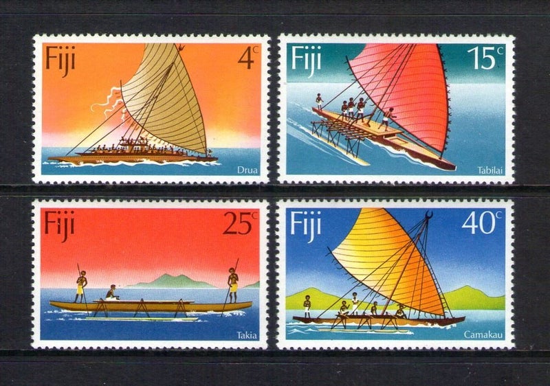 Fiji - 1977 Canoes Set (4) - UHM - 545/8 Carousel 1