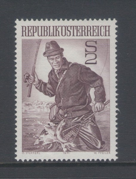 Austria - 1971 Sport / Fishing Set (1) - UHM - 1628 Carousel 1