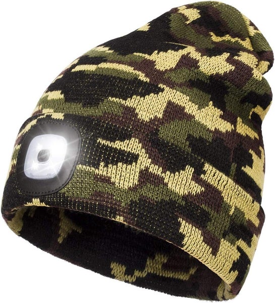 LED Light Beanie Hat 4 LED Headlamp Hat Unisex Winter Knitted Hat Cap for R Carousel 2