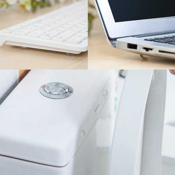 Glass Table Top Bumpers Clear Rubber Bumpers 20 x 2 MM Adhesive Transparent Carousel 4