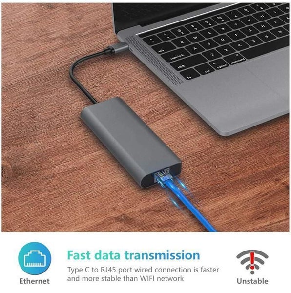 Astrotek USB-C Dock 6-in-1 Multiport Hub/Docking Station with 60W Power 1xHDMI 4 Carousel 4