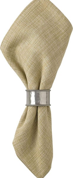 Hammered Cuff Pewter Napkin Ring Set of 4 Carousel 1