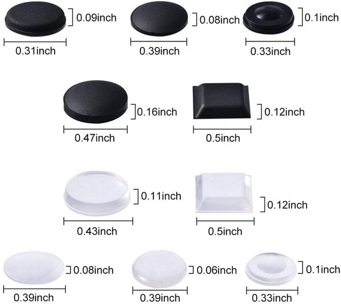 404 Pcs Rubber Feet Bumpers Pads, Self Adhesive Stick Bumper for Glass Tabl Carousel 2
