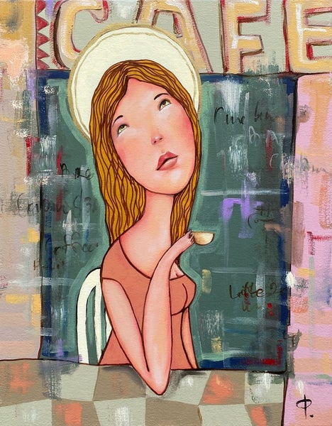 MODERN MADONNA. Original painting by Nick Fedaeff Carousel 1