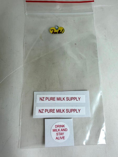 FUN HO! Milk Tanker Decals/Stickers. PURE NZ MILK SUPPLY Carousel 2