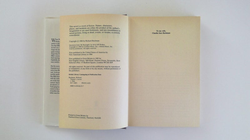 Thinner by Richard Bachman AKA Stephen King64636457506051112