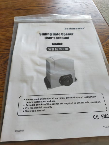Sliding gate opener SFG 18H/21H64650716742913110