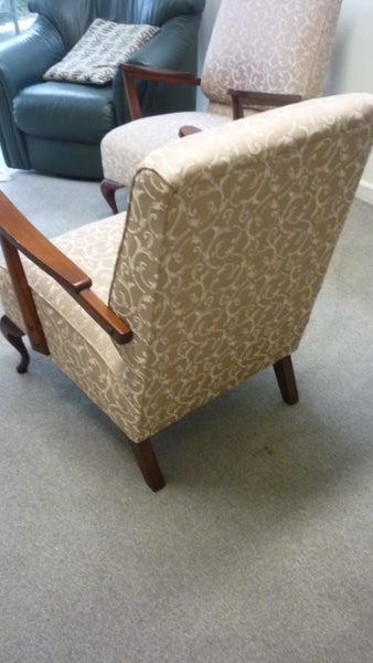 PAIR OF RETRO WOODEN ARMED CHAIRS Carousel 5