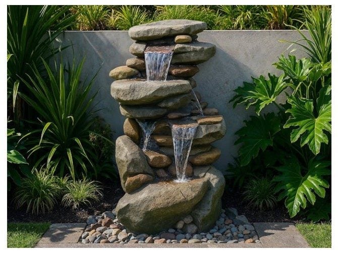 Babbling Brook Water Feature with Pump & Light Carousel 1