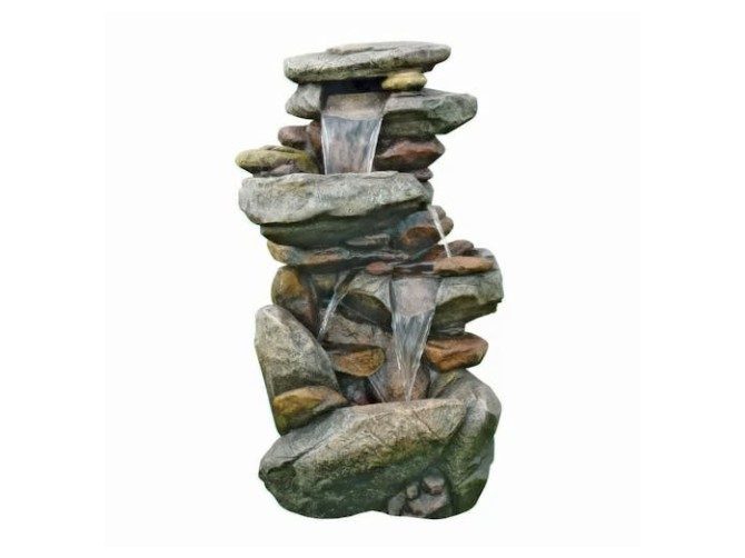 Babbling Brook Water Feature with Pump & Light Carousel 2