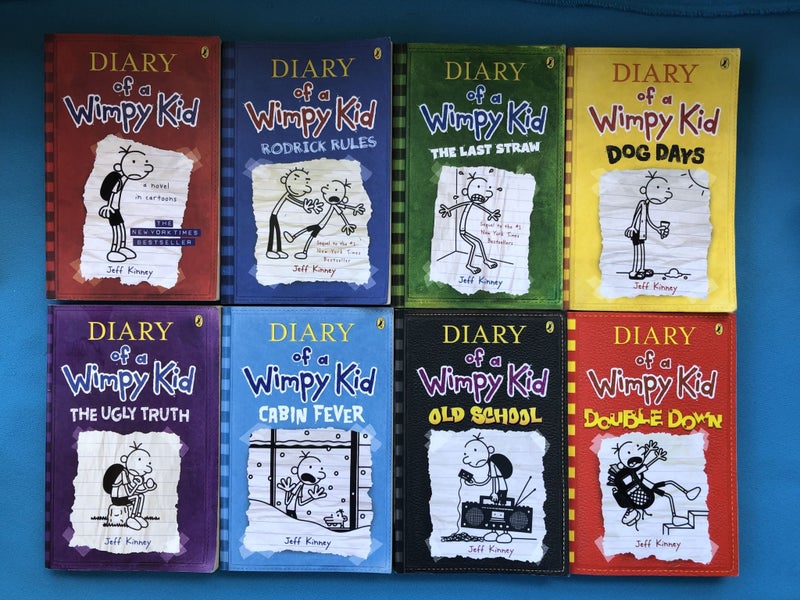 JEFF KINNEY x8 DIARY OF A WIMPY KID paperbacks Carousel 1