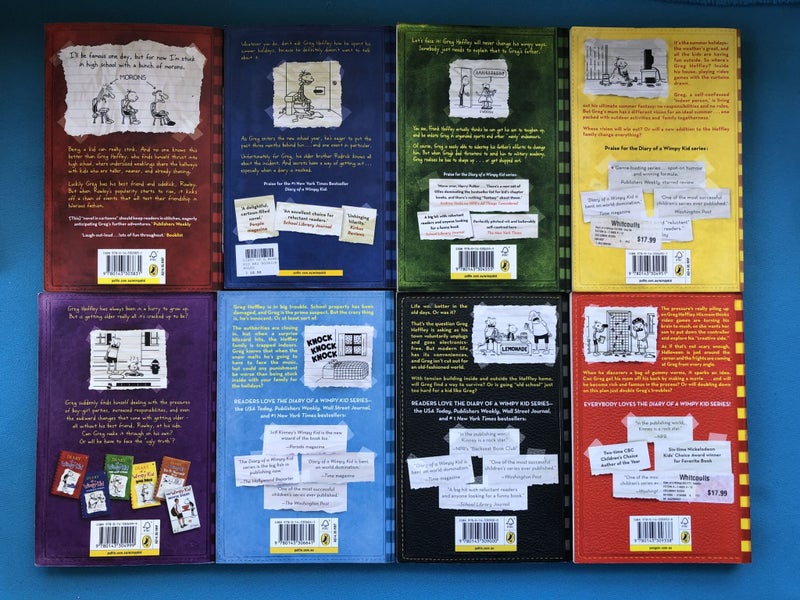 JEFF KINNEY x8 DIARY OF A WIMPY KID paperbacks Carousel 2