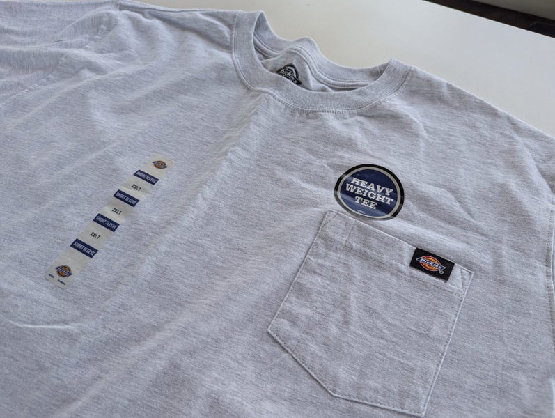 Dickies Men’s Heavyweight Pocket T-Shirt – Grey – 2XL – BRAND NEW64637666366849113