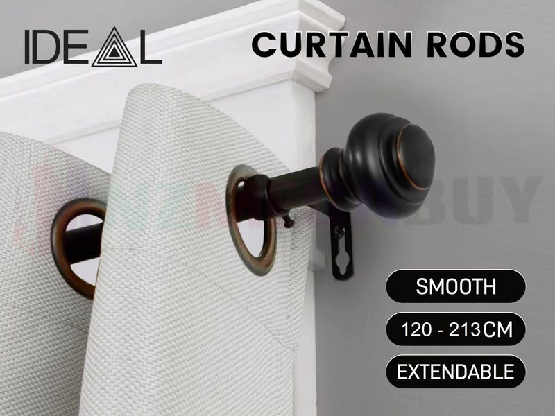 Window Curtain Rods Extendable Adjustable Carousel 1