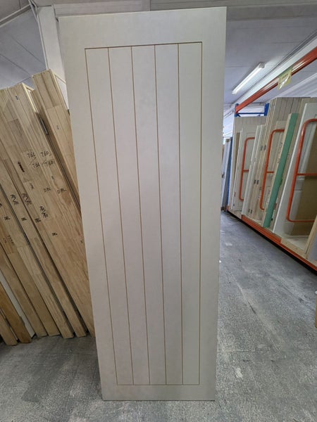 DEVON V GROOVE SOLID CORE INTERIOR DOOR 2200MM HIGH X 760MM WIDE Carousel 1