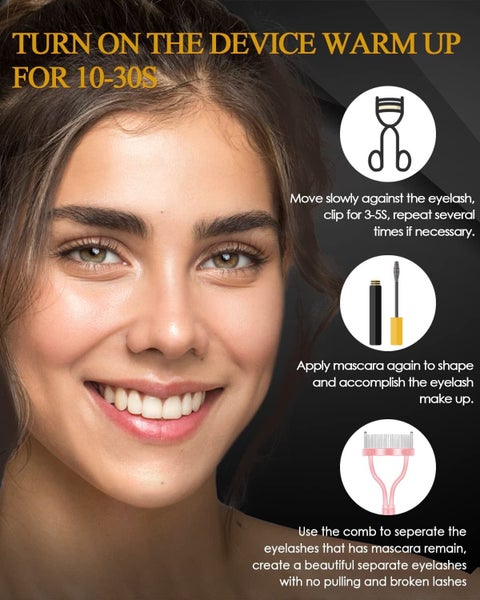 Heated Eyelash Curler ¨C Rechargeable Electric Eyelash Curler ¨C Long-Lasting Carousel 6