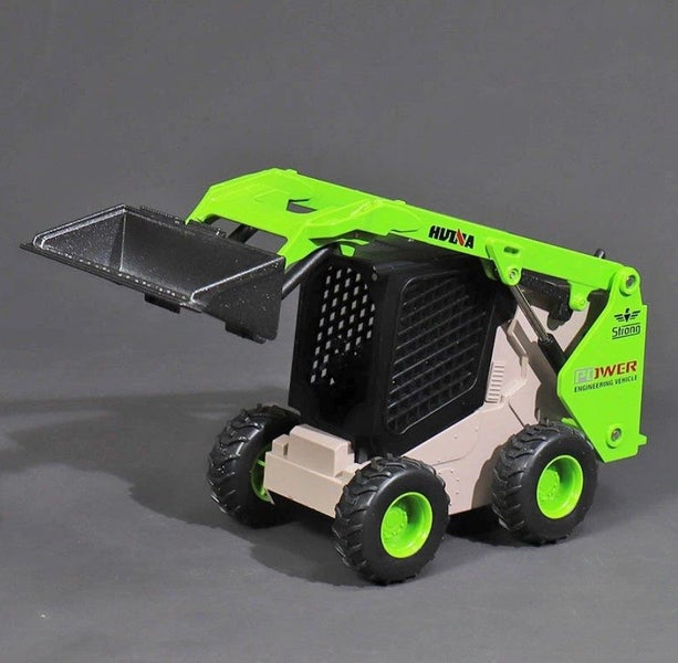 Die-cast Tractor Car BobCat Skid Steer, 1:50, Metal, Huina 1707 (GREEN) Carousel 1