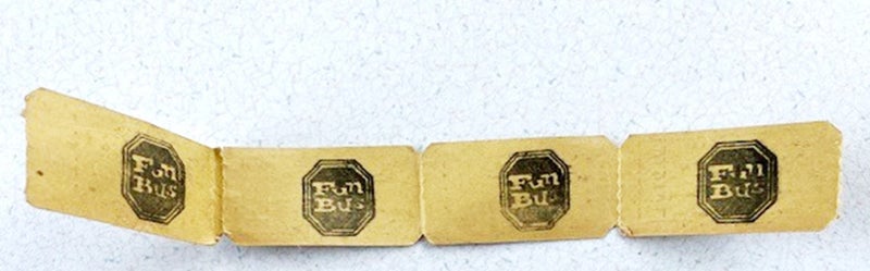 Vintage Disneyland Shuttle Ticket Strip – Double-Sided Fun Bus Issue Carousel 2