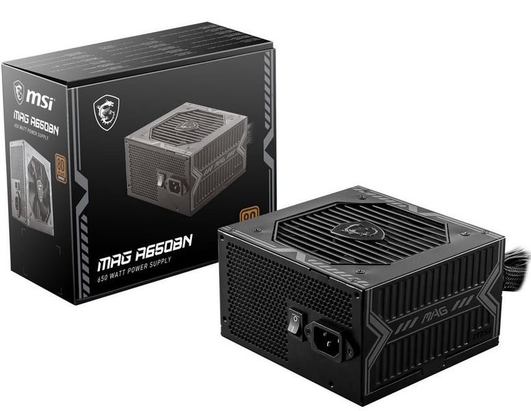MSI MAG A650BN 650W 80 PLUS Bronze Power Supply 120mm Fan - 1stWave Technologies Carousel 1