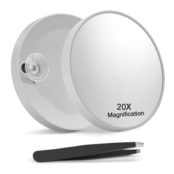 Round 20X Magnifying Mirror, 3.4Inch Magnified Mirror with Two Mounting Suc Carousel 1