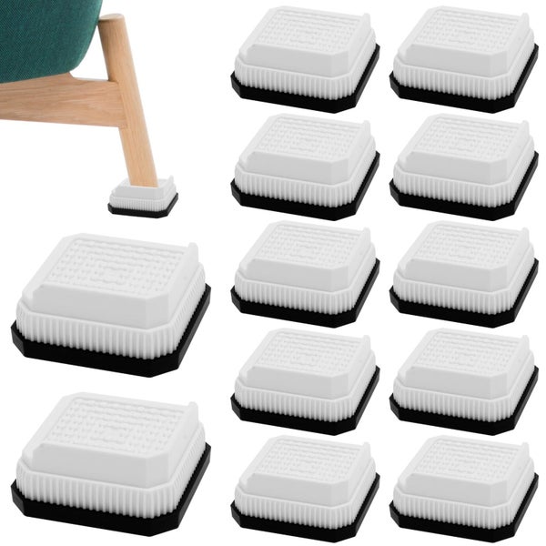 8Pcs Furniture Risers with Nonslip Bottom Adjustable Table Risers Stackable Carousel 1