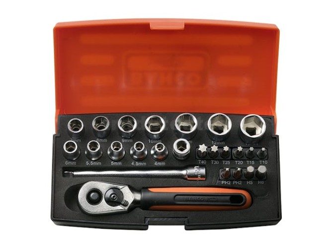 Bahco 25 Piece 1/4" Drive Mini Socket Set Carousel 4