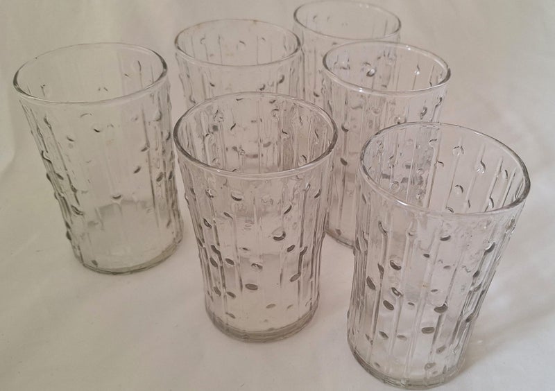 <<< VINTAGE " KAARU GLASS - NZ" (6) GLASSES >>> Carousel 13