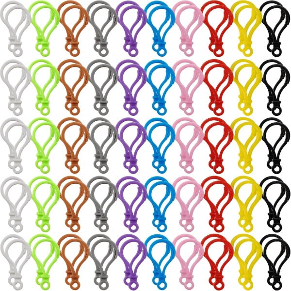 300PCS Multicolor Lobster Clasp Keychain Lanyard Clips Plastic Lobster Claw Carousel 1