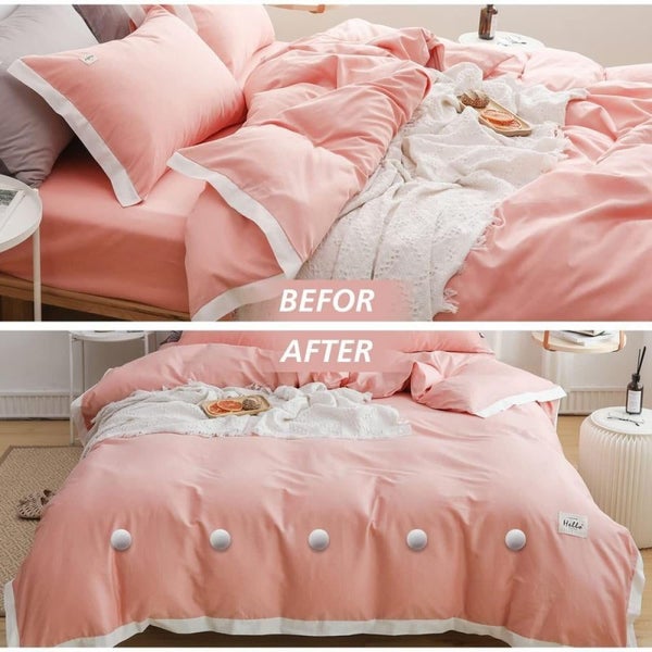 Duvet Pin Duvet Clips 16 Sets, Duvet Cover Pins Comforter Clips with Soft F Carousel 2