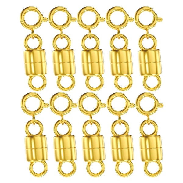 10 Pcs Golden Necklace Clasps And Closures, Beads Chain Extender, Suitable Carousel 1